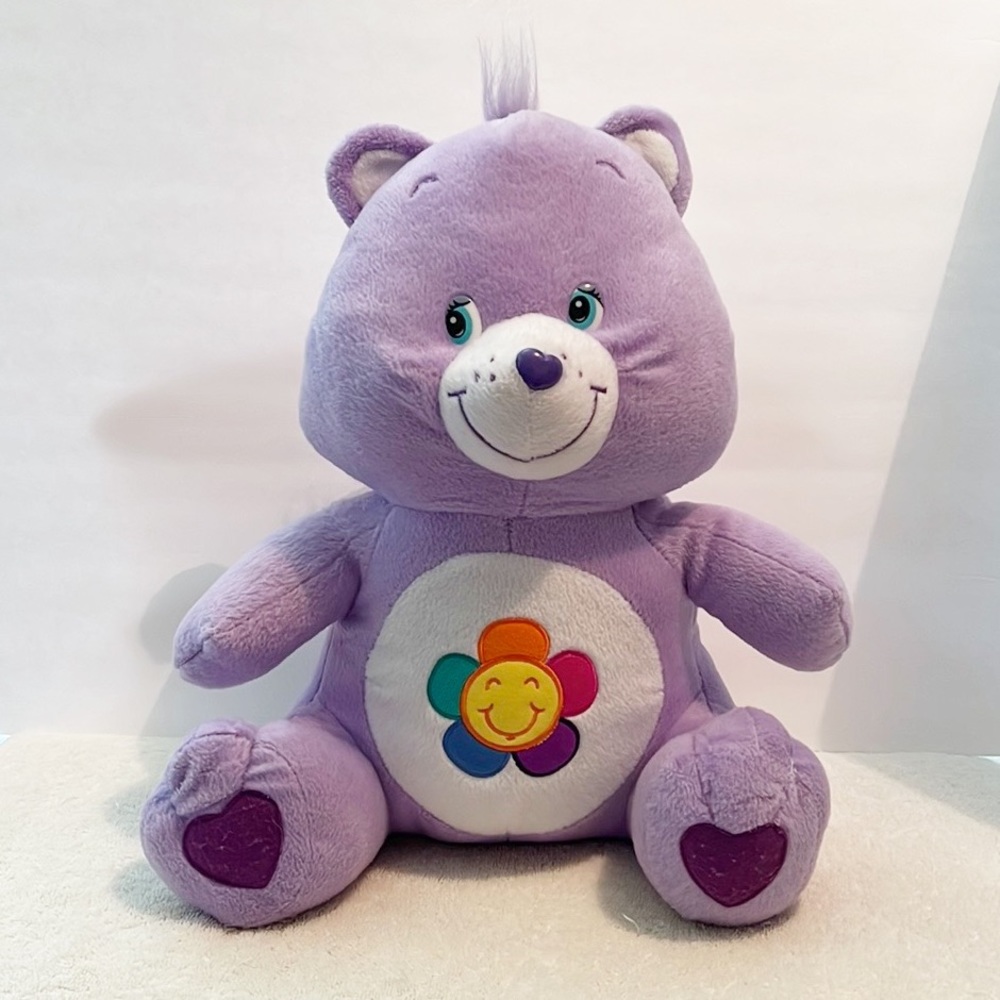 [Care Bear] “Harmony” Purple Plush Bear Little Girl Sleep Time Comfort Soft